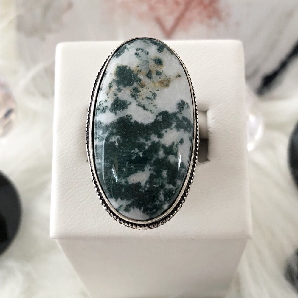 Moss Agate Ring